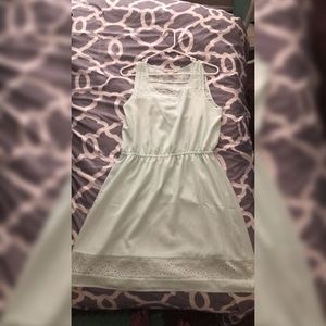 Light mint thin springtime dress.
